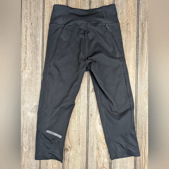 Under Armour Compression Tights Leggings Size XS Black 3/4 Length - Picture 5 of 12